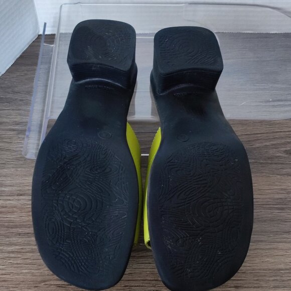 Denver Hayes Brazil 2" High Heel Slide Sandals Size 8 green Flat Slip On… - Picture 12 of 14